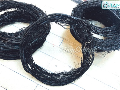 Vòng dây rừng màu đen chưa trang trí vành tròn ĐK40cm VDR-04