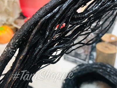 Vòng dây rừng màu đen chưa trang trí vành tròn ĐK40cm VDR-04
