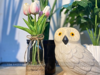 Bó 05 cành hoa tulip cao su như thật [Loại 1 - cùng màu] CANHHOA-03