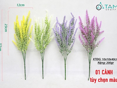 Cành hoa lavender giả phủ bụi [Vintage - Dài 37cm] CANHHOA-05