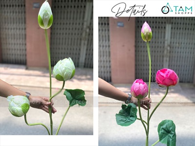 Cành sen dài thân dẻo cao 140cm [Loại đẹp - dễ uốn] CANHHOA-09