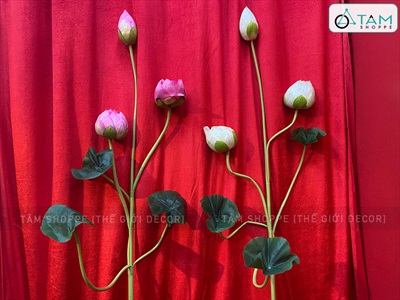 Cành sen dài thân dẻo cao 140cm [Loại đẹp - dễ uốn] CANHHOA-09