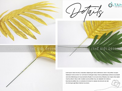 Cành lá giả nhiệt đới cỡ nhỏ decor tiệc, picnic chụp ảnh CANHLA-01