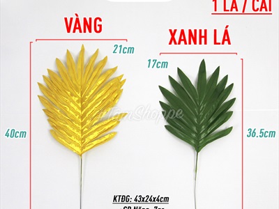 Cành lá giả nhiệt đới cỡ nhỏ decor tiệc, picnic chụp ảnh CANHLA-01