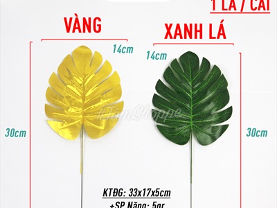 Cành lá giả nhiệt đới cỡ nhỏ decor tiệc, picnic chụp ảnh CANHLA-01