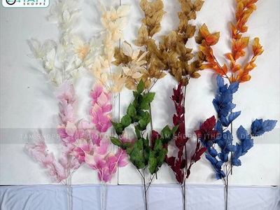 Cành lá phong dài 100cm đủ màu [Giả lá khô - Màu vintage] CANHLA-06