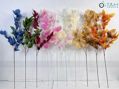 Cành lá phong dài 100cm đủ màu [Giả lá khô - Màu vintage] CANHLA-06