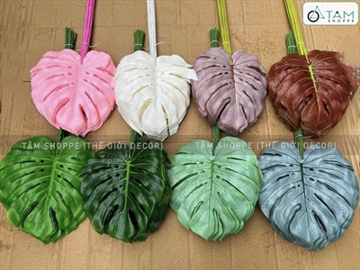 Cành lá rùa Monstera giả 8 màu [Dày đẹp - Dài 75cm] CANHLA-02