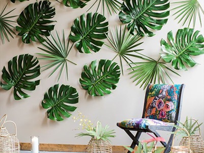 Cành lá rùa Monstera giả 8 màu [Dày đẹp - Dài 75cm] CANHLA-02