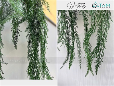 Cành lá thông rũ lá nhuyễn [Màu sậm - Dài 145cm] CANHLA-07