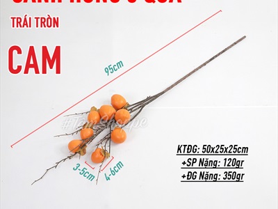 Cành trái hồng cao cấp như thật 5-8 trái CANHTRAI-02