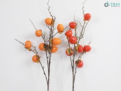 Cành trái hồng cao cấp như thật 5-8 trái CANHTRAI-02