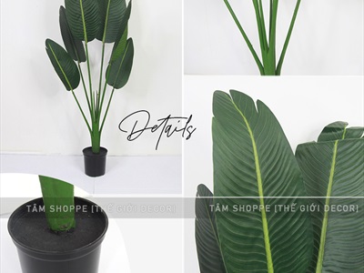 Chậu cây chuối cảnh giả cao 120-200cm CHAUCAYGIA-17