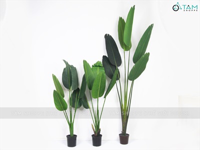 Chậu cây chuối cảnh giả cao 120-200cm CHAUCAYGIA-17