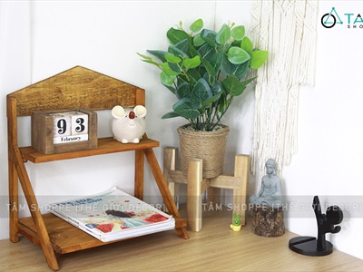 Chậu cây xanh giả 14 nhánh chậu thừng cao 35cm CHAUCAYGIA-15