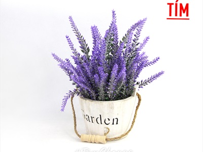 Chậu hoa Lavender để bàn xô gỗ Garden CHAUHOACS-03