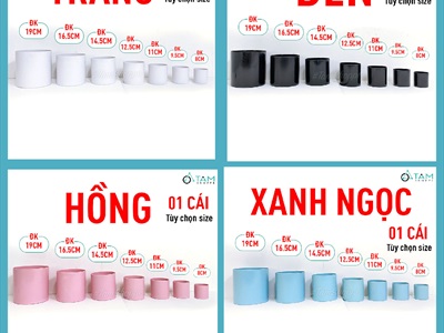 Chậu nhựa trồng cây trụ tròn màu pastel [Có lỗ thoát nước/ Nhiều cỡ] CHAUTRONGCAY-03