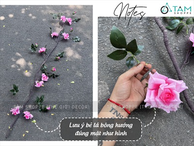Dây hồng leo giả cổ điển kiểu Pháp [Nhiều màu - Dài 170cm] DAYHOA-01