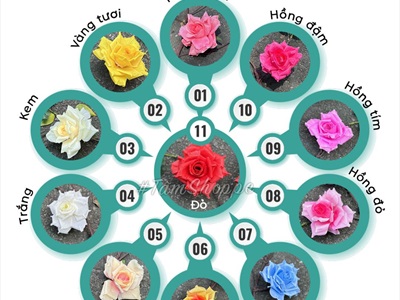 Dây hồng leo giả cổ điển kiểu Pháp [Nhiều màu - Dài 170cm] DAYHOA-01