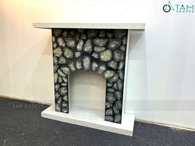 [ORDER 3-5 NGÀY] Mô hình lò sưởi giả đá trang trí tỷ lệ 1:1 [Tặng củi + Dây đèn] LOSUOI-04