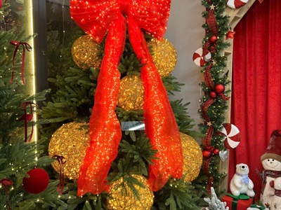 [ORDER 3-5 NGÀY] Nơ vải nhung voan siêu đèn Led [70x150cm - Cắm điện] PK-NO-05