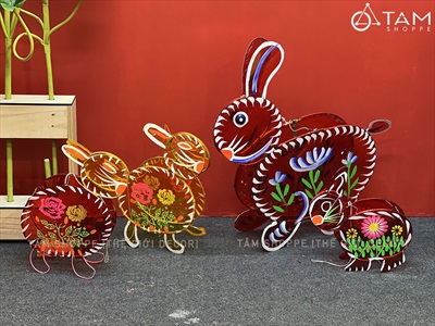 Lồng đèn con thỏ thú kiếng màu [Truyền thống - Nhiều cỡ] LDEN-KIENG-10