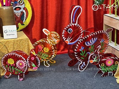 Lồng đèn con thỏ thú kiếng màu [Truyền thống - Nhiều cỡ] LDEN-KIENG-10