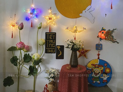 Lồng đèn mây tre con thỏ - đầu lân có đèn Led [Đủ màu - đủ kiểu] LDEN-TRE-02