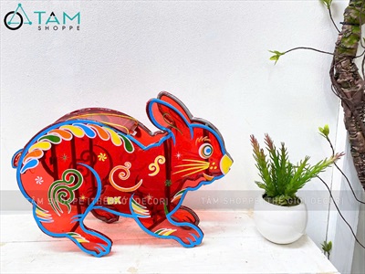 Lồng đèn thú kiếng màu khung nhựa cỡ trung [30-40cm] LDEN-KIENG-14
