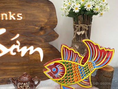 Lồng đèn thú kiếng màu khung nhựa cỡ trung [30-40cm] LDEN-KIENG-14