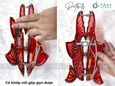 Lồng đèn thú kiếng màu khung nhựa cỡ trung [30-40cm] LDEN-KIENG-14