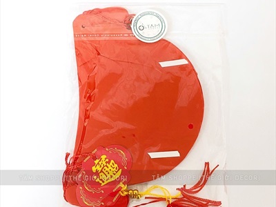 Set 02-05 cái lồng đèn tổ ong đỏ nylon giá rẻ LDEN-NILON-01