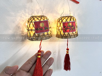 Lồng đèn tre con thỏ có đèn Led Trung thu - Đoàn viên LDEN-TRE-01