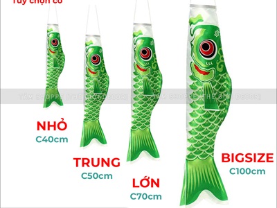 Lồng đèn vải cá chép Nhật Bản đầy đủ ý nghĩa [Vải đẹp - Nhiều cỡ] LDEN-VAI-07