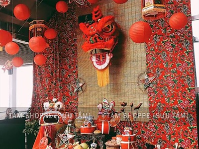 Lồng đèn vải đỏ tròn trơn nhiều cỡ [Loại đẹp - Khung sắt] LDEN-VAI-02