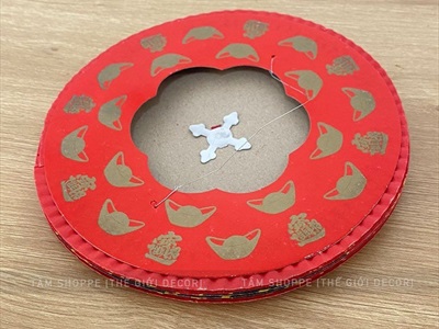 Set 02 lồng đèn giấy đỏ chữ Phước ông thần tài ĐK16cm LDEN-GIAY-07