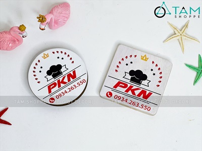 Bảng gỗ tên shop chụp ảnh sản phẩm [KT 12x12cm - Theo yêu cầu] YC-BANGHIEU-07