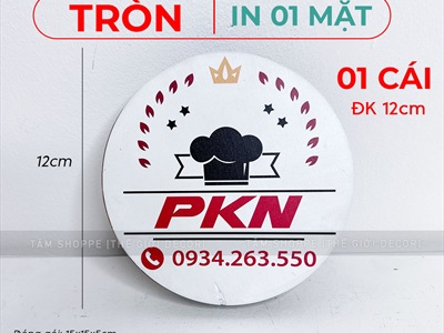 Bảng gỗ tên shop chụp ảnh sản phẩm [KT 12x12cm - Theo yêu cầu] YC-BANGHIEU-07