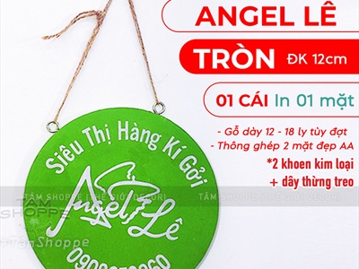 Bảng gỗ tên shop chụp ảnh sản phẩm [KT 12x12cm - Theo yêu cầu] YC-BANGHIEU-07