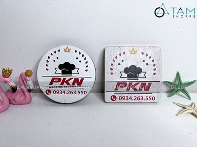 Bảng gỗ tên shop chụp ảnh sản phẩm [KT 12x12cm - Theo yêu cầu] YC-BANGHIEU-07