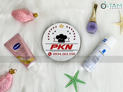 Bảng gỗ tên shop chụp ảnh sản phẩm [KT 12x12cm - Theo yêu cầu] YC-BANGHIEU-07