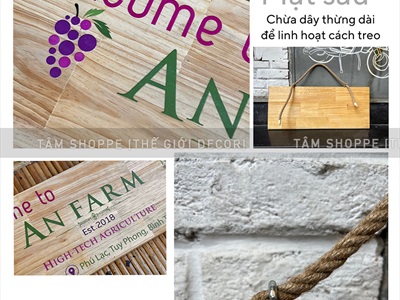 Bảng hiệu gỗ tự nhiên in màu UV [Nội dung - Kích thước theo yêu cầu] YC-BANGHIEU-03