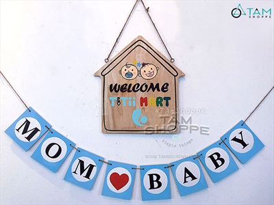 Bảng treo cửa hình ngôi nhà theo yêu cầu [Nhận vẽ Chibi] YC-BANGTREO-02