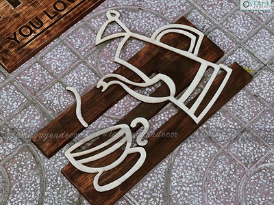 Bộ bảng hiệu gỗ, chữ gỗ, tranh gỗ decor quán cafe Xuân Thì [Nhận thi công] YC-CONCEPT-01