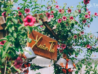 Bộ bảng hiệu gỗ, chữ gỗ, tranh gỗ decor quán cafe Xuân Thì [Nhận thi công] YC-CONCEPT-01