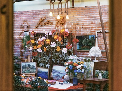 Bộ bảng hiệu gỗ, chữ gỗ, tranh gỗ decor quán cafe Xuân Thì [Nhận thi công] YC-CONCEPT-01