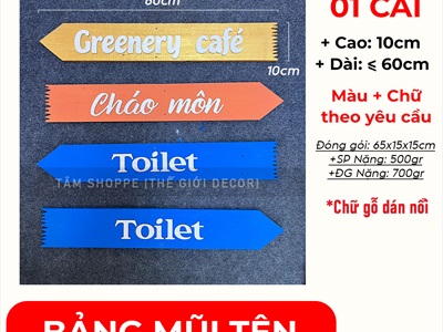 Cây bảng mũi tên chỉ đường bằng gỗ theo yêu cầu CHIDUONG-YC-01