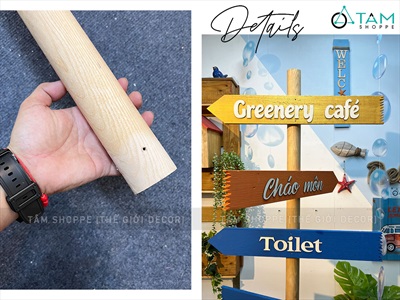 Cây bảng mũi tên chỉ đường bằng gỗ theo yêu cầu CHIDUONG-YC-01