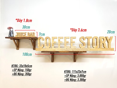 Chữ gỗ dính liền đế theo yêu cầu YC-CHU-01