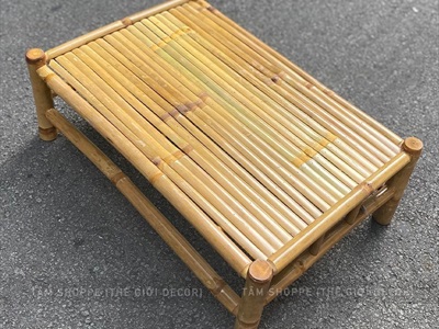 Bàn tre ngồi bệt kiểu Nhật hàng đẹp sơn keo loại 01 BANGHE-02